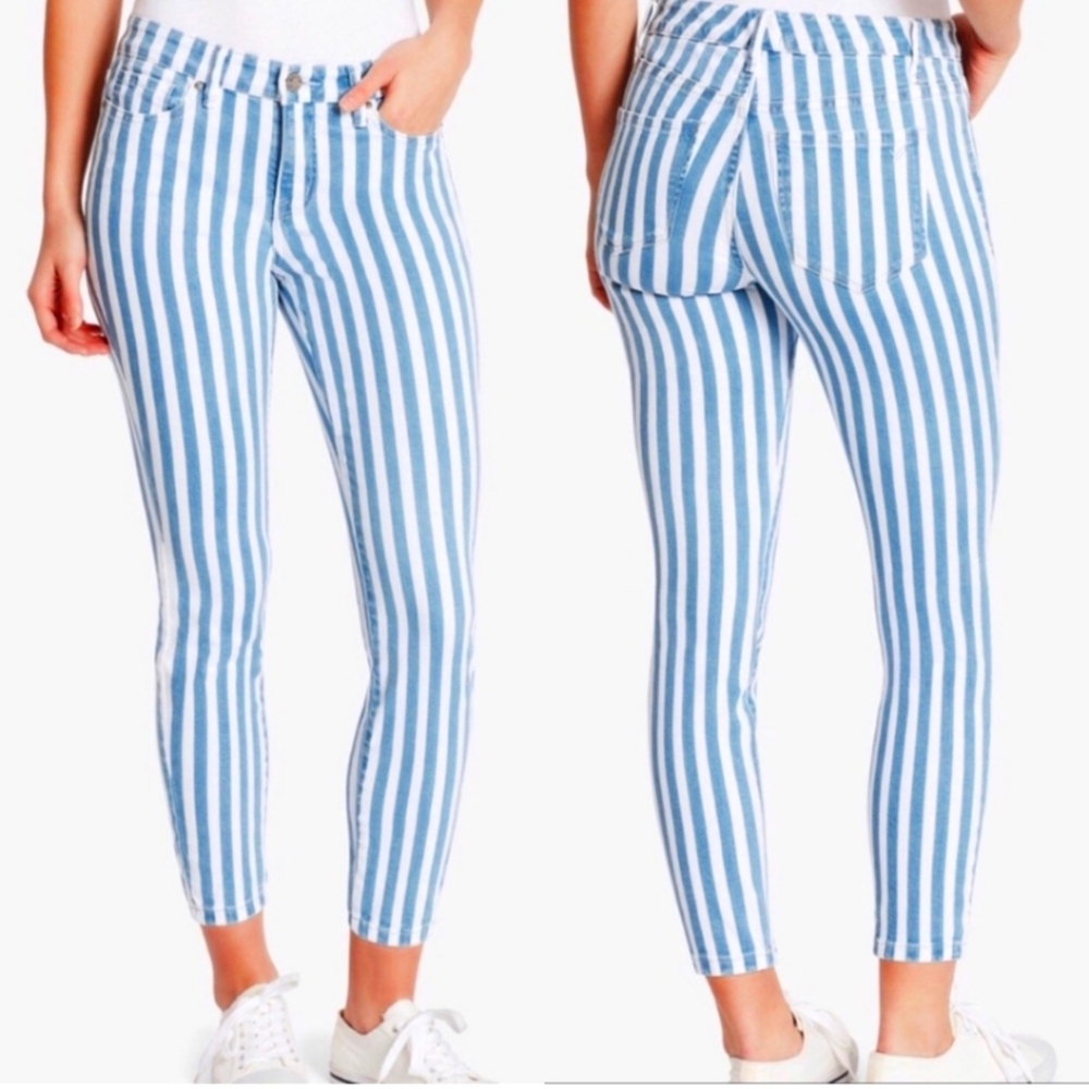 William Rast Perfect Ankle Skinny Striped Jeans